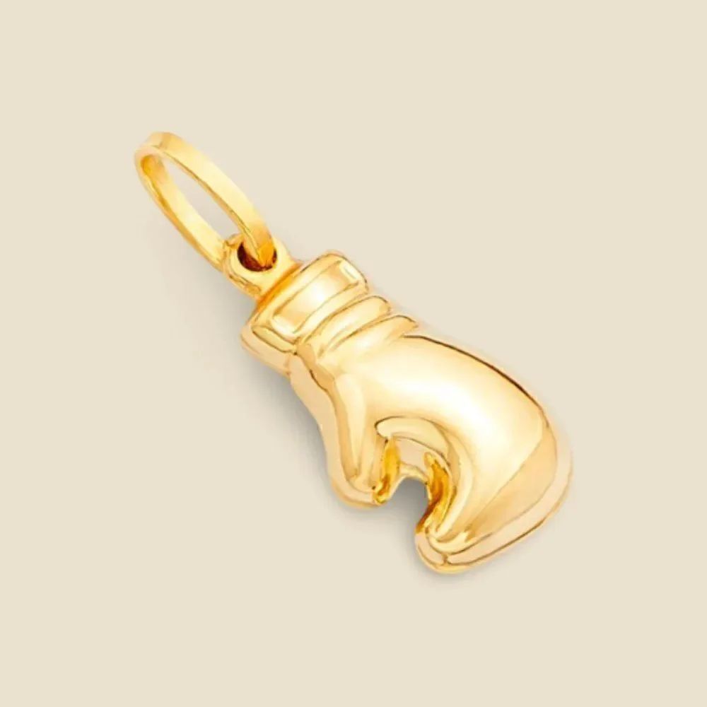 14k Real Yellow Gold Boxing Gloves Pendant | Birthday Gift | Gift For boxers |